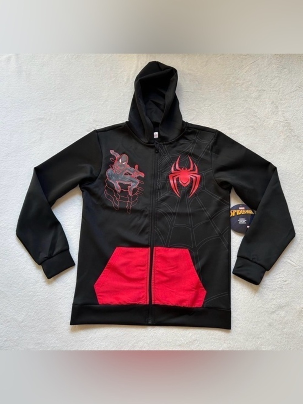Boys Spider-Man hooded jacket NWT